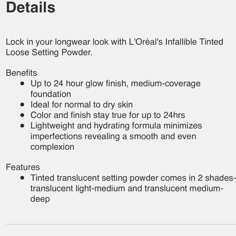 L’ORÉAL PARIS Infallible Loose setting Powder - Picture 3 of 6